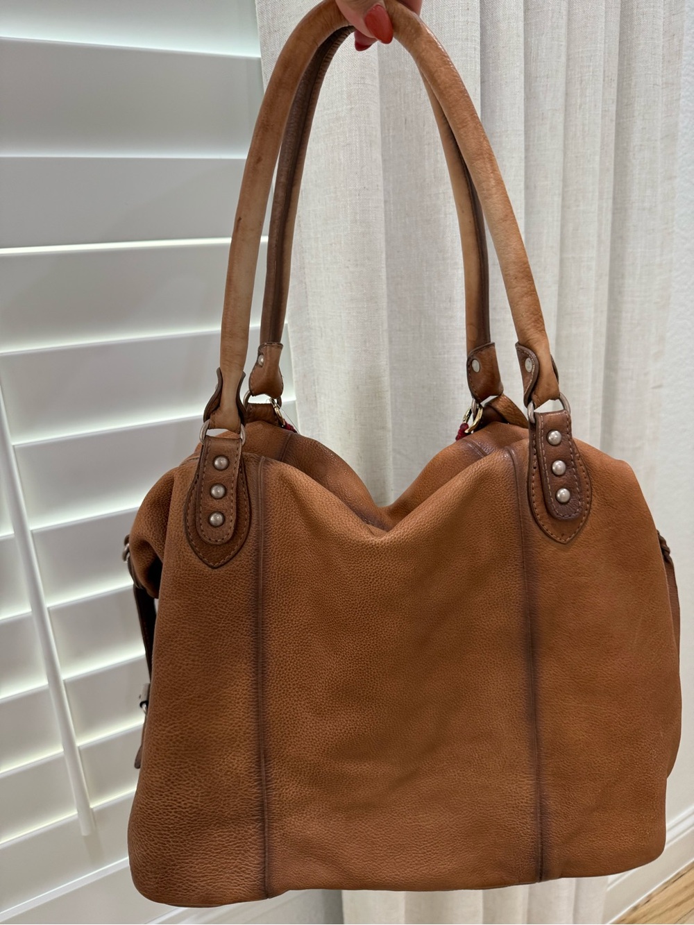 Free People Cognac Brown Leather Emerson Shoulder Bag - Picture 3 of 4